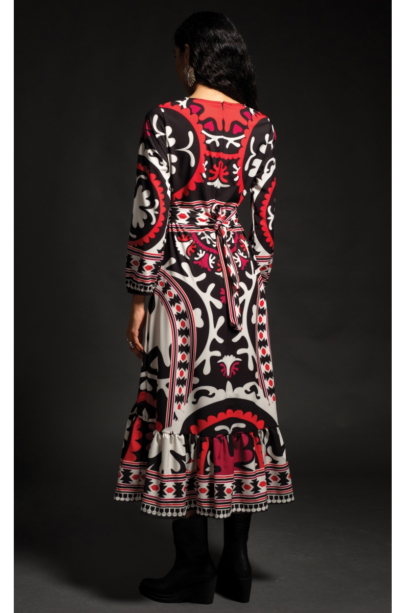 ENIGMA RED LONG DRESS