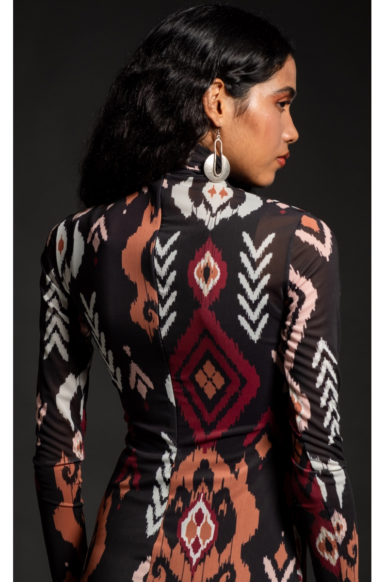 MANIFESTO LONG DRESS -Mesh
