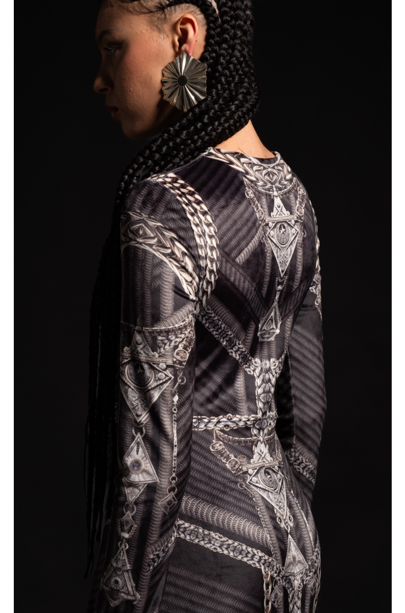 AMULET LONG DRESS - Velvet
