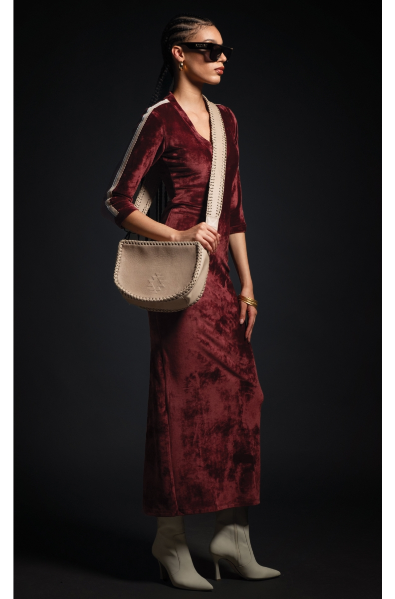 CRIMSON LONG DRESS - Velvet