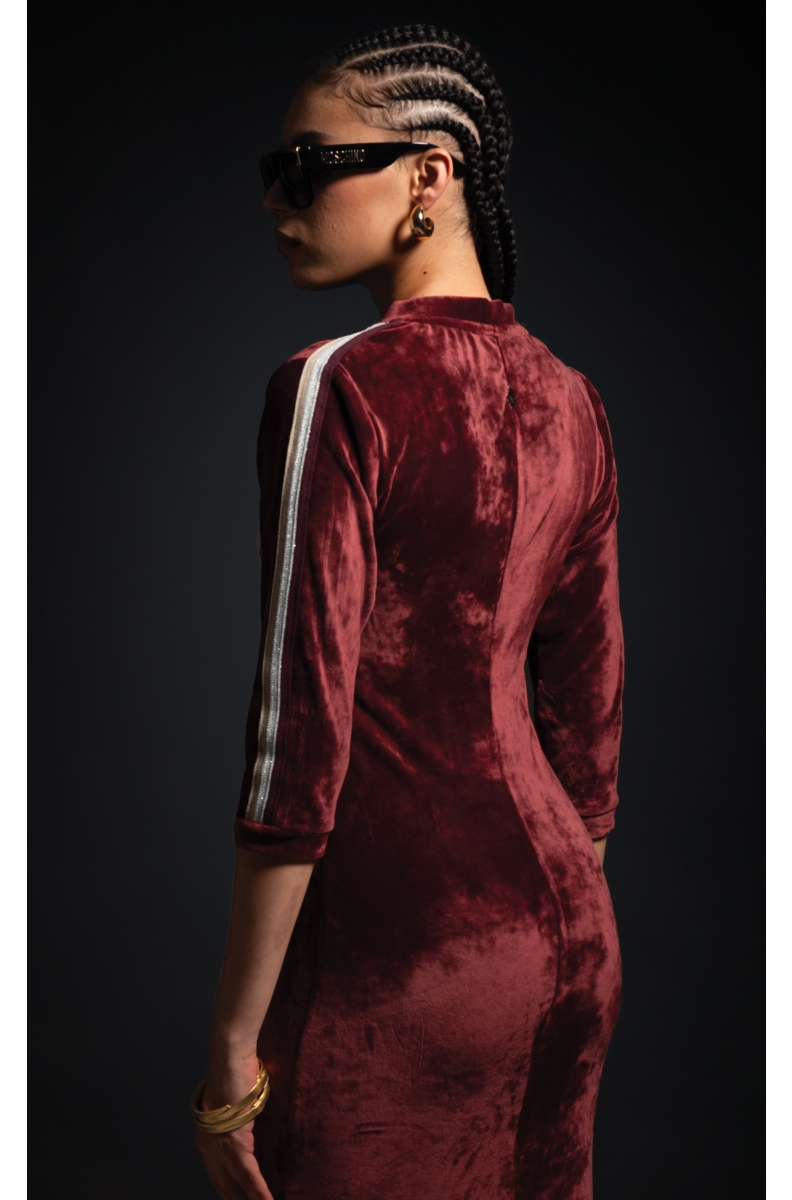 CRIMSON LONG DRESS - Velvet