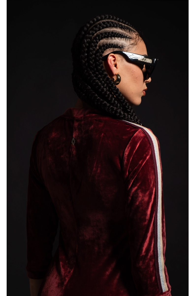 CRIMSON LONG DRESS - Velvet